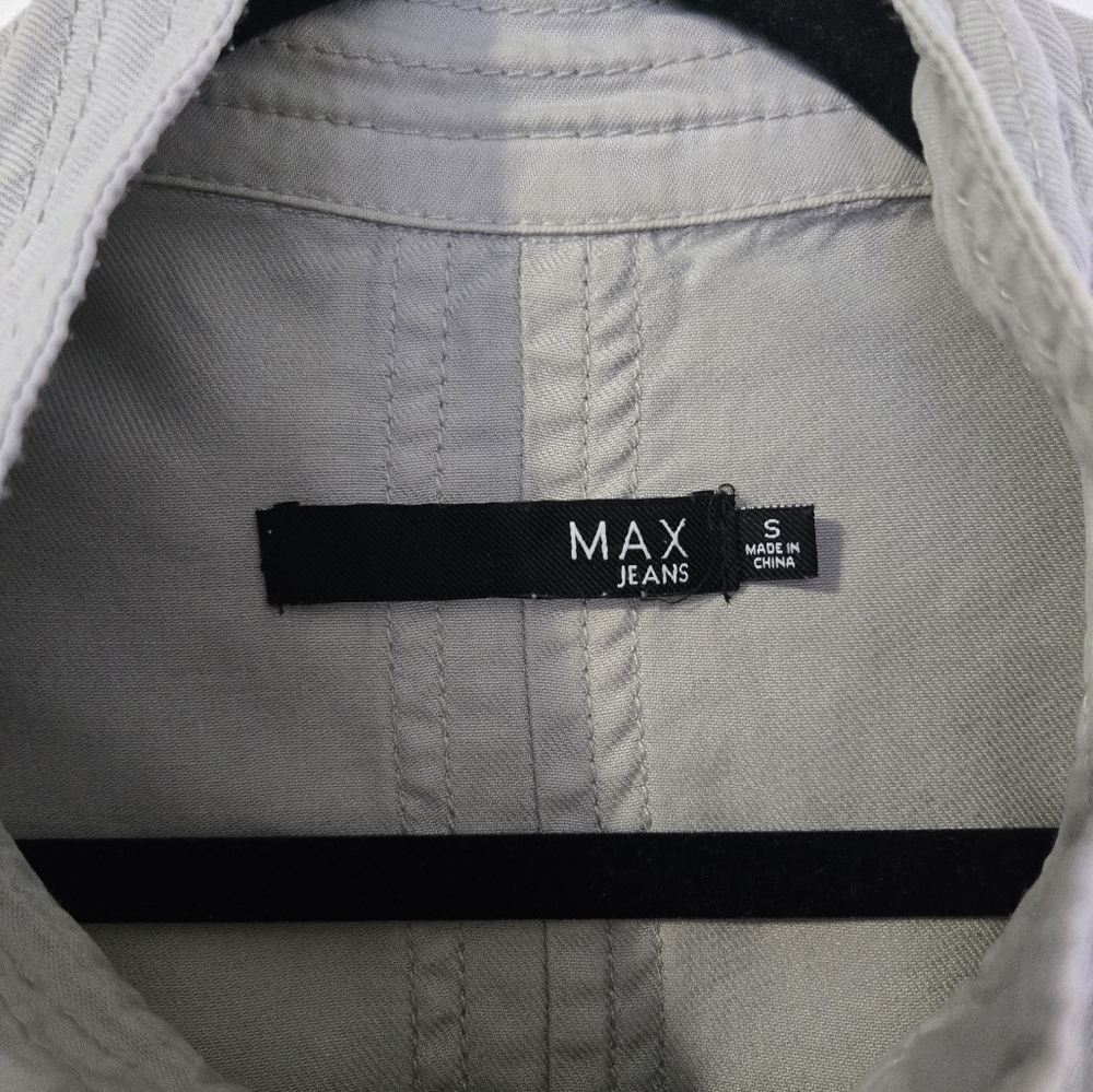 Small Max Jeans Women's Gray Cargo Denim Lightweight Jacket - Picture 2 of 4